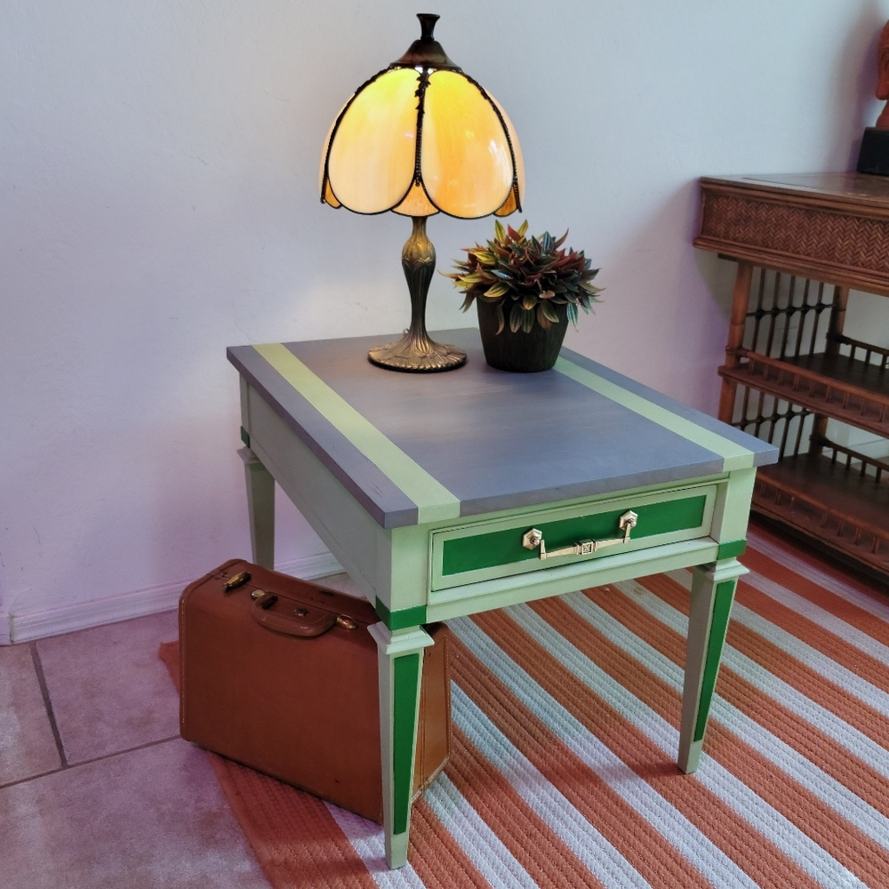 MCM Side Table, refurbished mid century modern end table